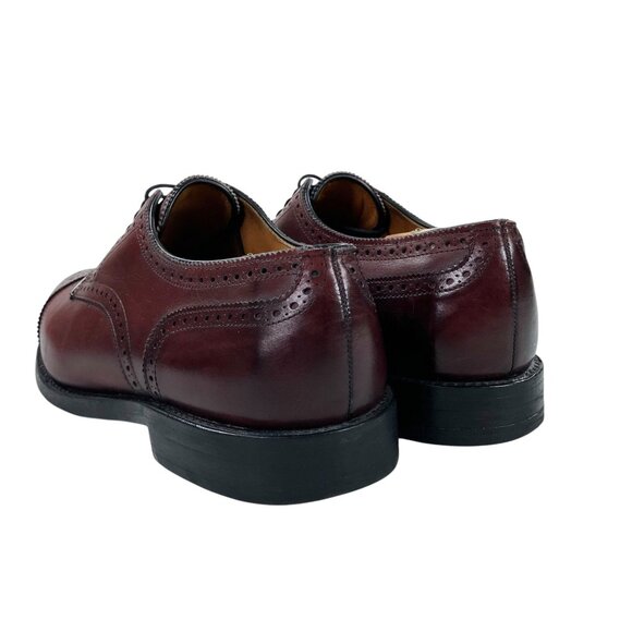 Allen Edmonds Lexington Cap Toe Derby Dress Shoes Mens 10 EEE Burgundy Leather